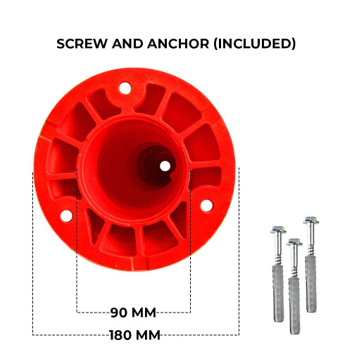 Reflective Traffic Post 70 Cm Orange Channelizer Post With Screw And Anchor Unbreakable Spring Post Attachable Socket 2