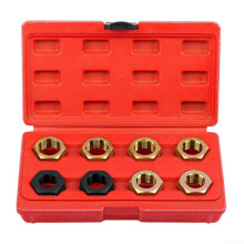 Metric Thread Chaser Tool Set 8-Piece For Axle Spindles With Carrying Case