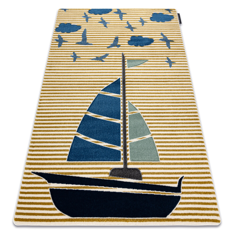 Carpet Petit Sail Boat, Sailboat 200X290 Cm Gold Rugsx