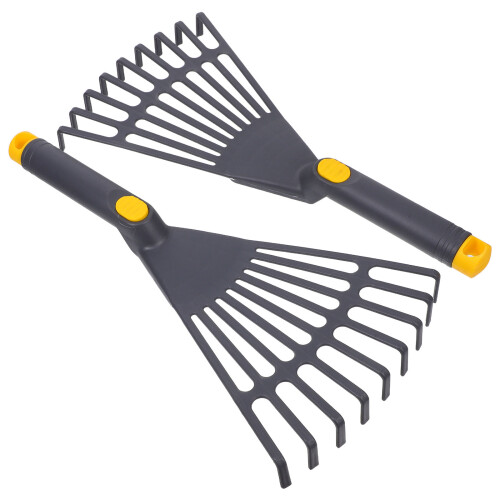 2 handrechen kunststoff 17,5 cm mit ergonomischem