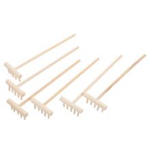 6 mini-rechen für garten, sand und basteln – -