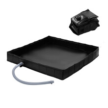 Portable Camping Shower Tent Tray With Drain, Waterproof Privacy Shower Base, Foldable Shower Base For Indoor Outdoor