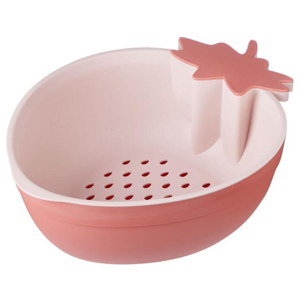double layer plastic drain basket for washing vegetables jujube red-image-OPC-PKPBJ8S-NEW