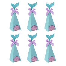 10pcs mermaid conical candy boxes for baby shower wedding party