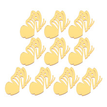 Butterfly Wine Charm Reusable Acrylic Golden 10pcs
