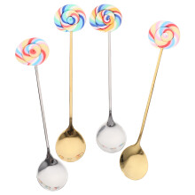 4 pcs stainless steel stirring spoons for coffee tea mixing