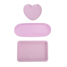 3pcs Nail Art Tray Set for Jewelry Makeup Organizer Metal Platter