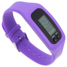 led multi function pedometer sports watch calorie monitoring purple