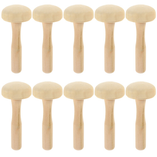 10pcs Wooden Ink Roller for Printmaking Drawing Tool