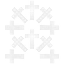 10pcs Plastic Cross Canvas Sheets 7.8x5.5cm for Embroidery Craft
