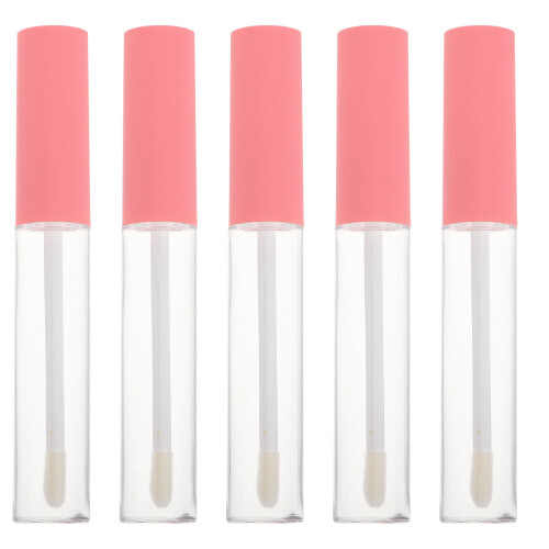 5pcs Clear Lip Gloss Tubes 10ml Empty DIY Containers with Wand