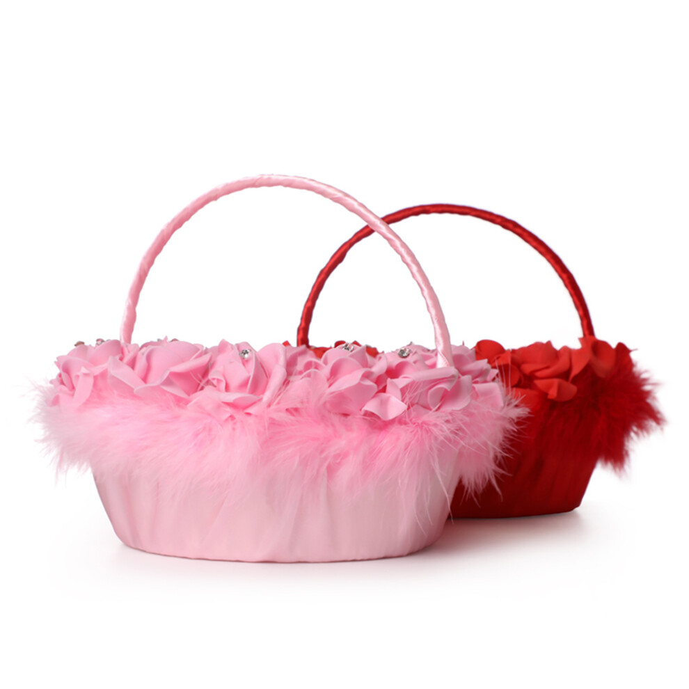 1pc Western Style Wedding Flower Basket Imitation Bamboo-image-OPC-PKPBMFY-NEW