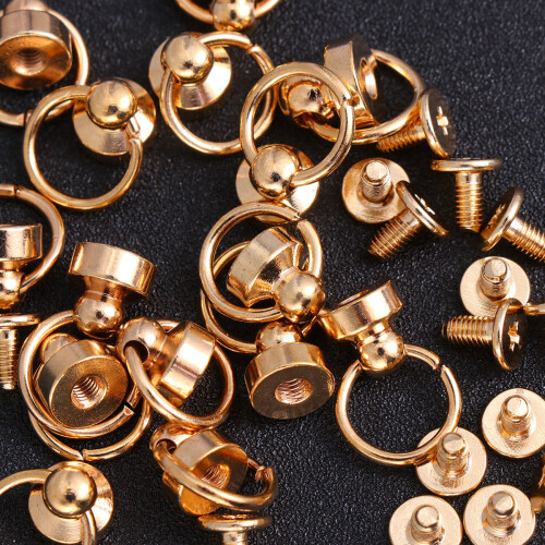 30pcs Brass Rotate Rivet Studs for Leathercraft 2