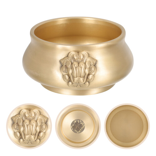Treasure Basin Brass Bowl Ornament Multi-Functional Censer 1