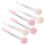 6pcs dual-ended makeup brushes for sponge, eyebrow, and eyelash 6
