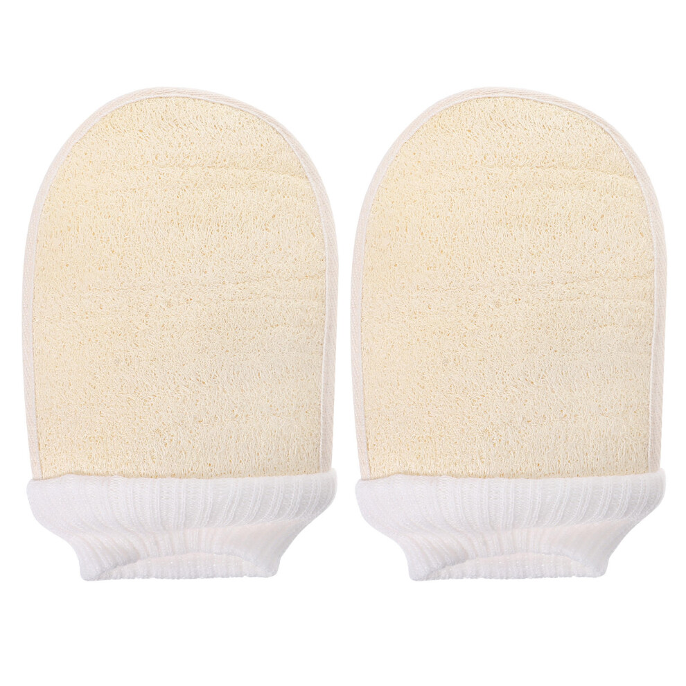 Artibetter Light 2Pcs Loofah Exfoliating Gloves For Body Scrubbing