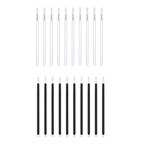 50pcs disposable lip liner brushes with plastic handle and nylon bristles 2