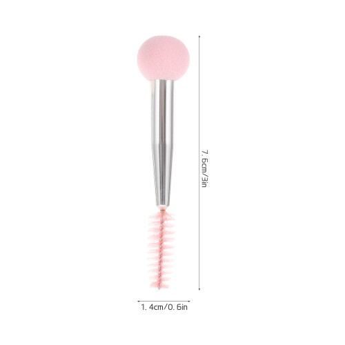 6pcs dual-ended makeup brushes for sponge, eyebrow, and eyelash 1