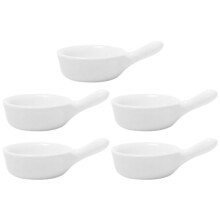 5 pcs ceramic seasoning plates for ketchup and sauce storage