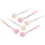 6pcs dual-ended makeup brushes for sponge, eyebrow, and eyelash 4