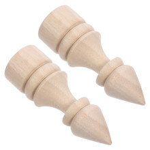 2pcs solid wood unfinished finials for bed posts staircases indoor use