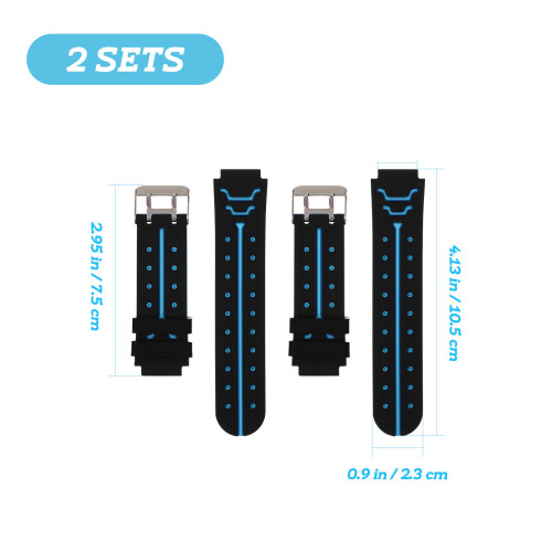 2pcs adjustable silicone watch bands for kids smartwatch replacement straps 1