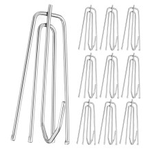 15pcs Stainless Steel Pinch Pleat Curtain Hooks