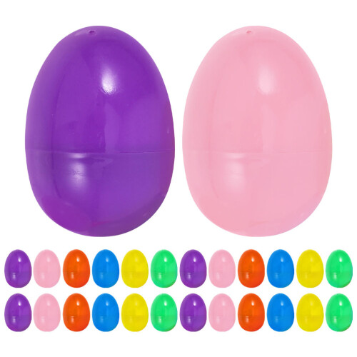 60pcs Fillable Plastic Easter Eggs Realistic Faux Design Easy Open