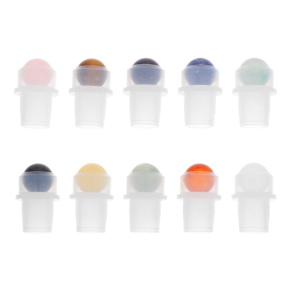 Aboofan 10Pcs Roller Ball Inserts For Essential Oil Bottles With Jade Balls