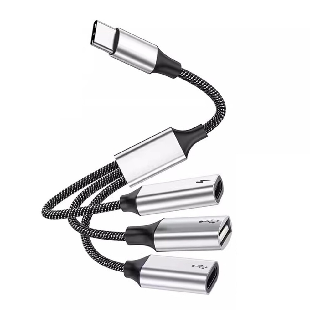 Usb C Hub 3-In-1 Type-C Usb 2.0 Adapter Splitter 60W Pd Otg Port Fast Data Transfer 9393856895212
