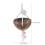 Coconut Shell Swing Toy with Rope & Bead Chain 2