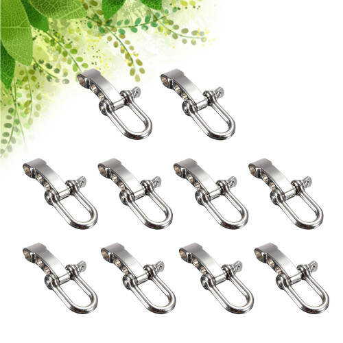 10pc Stainless Steel U Shaped Snap Shackle with Large Bail 2