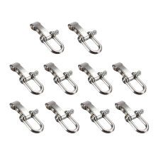 10pc Stainless Steel U Shaped Snap Shackle with Large Bail