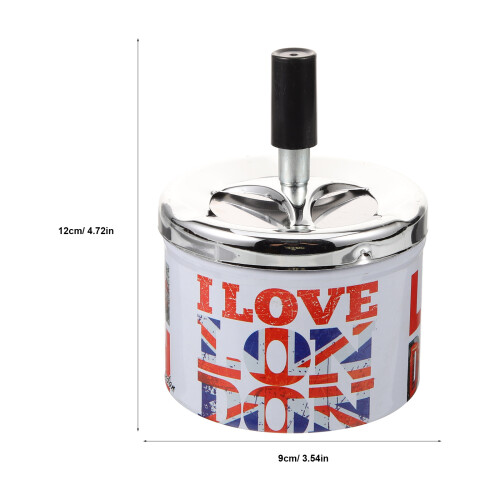 metal ashtray with lid automatic extinguishing decorative tray 1