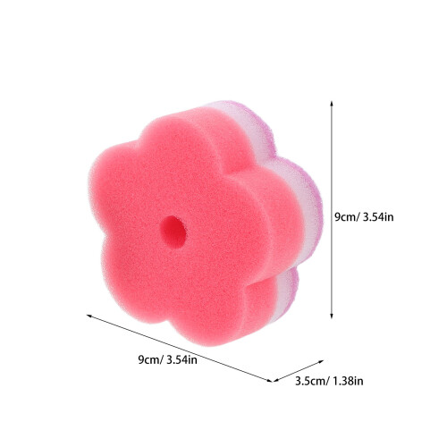 5pcs flower scrub sponges non-scratch for kitchen bathroom cleaning 1