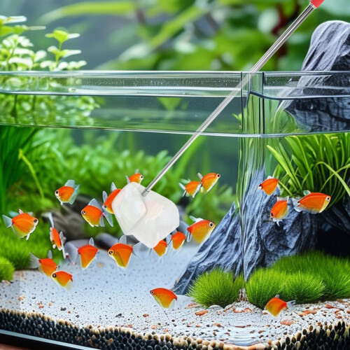 Telescopic Aquarium Net Fine Mesh for Small Fish Shrimp Pond 2