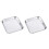 2pcs stainless steel square storage dessert plates silver 7