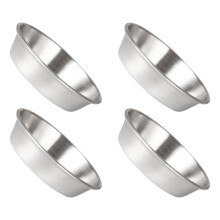 4pcs stainless steel sauce dishes 11cm with stable flat bottom
