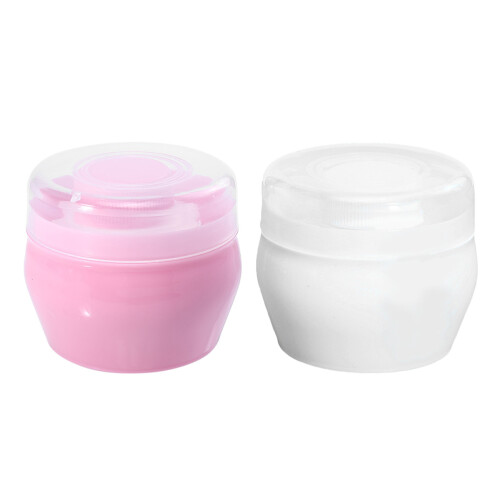 2 sets container with puff, empty talcum powder case 1