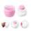 2 sets container with puff, empty talcum powder case 3