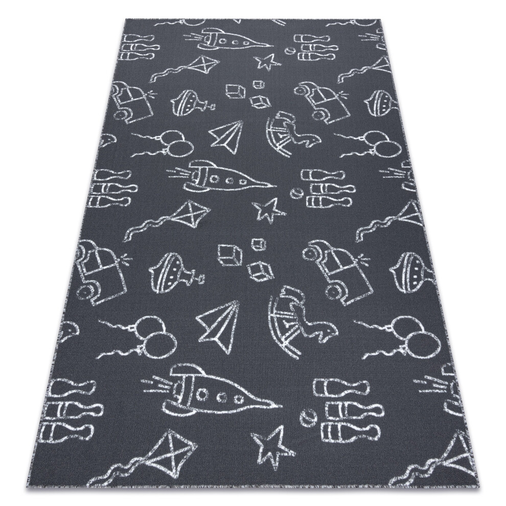 Carpet For Kids Toys To Play, Children's - 100X150 Cm Grey Rugsx