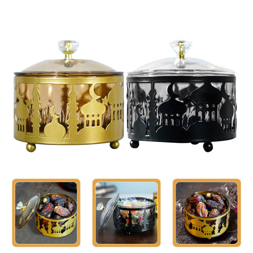 2Pcs Metal Serving Candy Boxes Snack Storage for Events 1