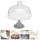 1 pc dust-proof cake cover plate multipurpose snack tray 4