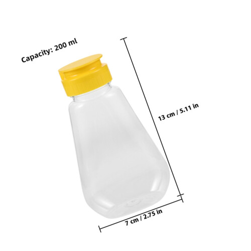 2pcs plastic squeeze bottles leakproof honey dispenser for condiments 1