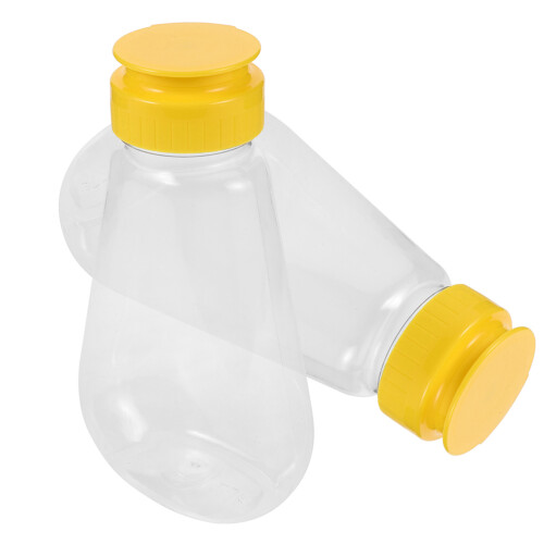 2pcs plastic squeeze bottles leakproof honey dispenser for condiments