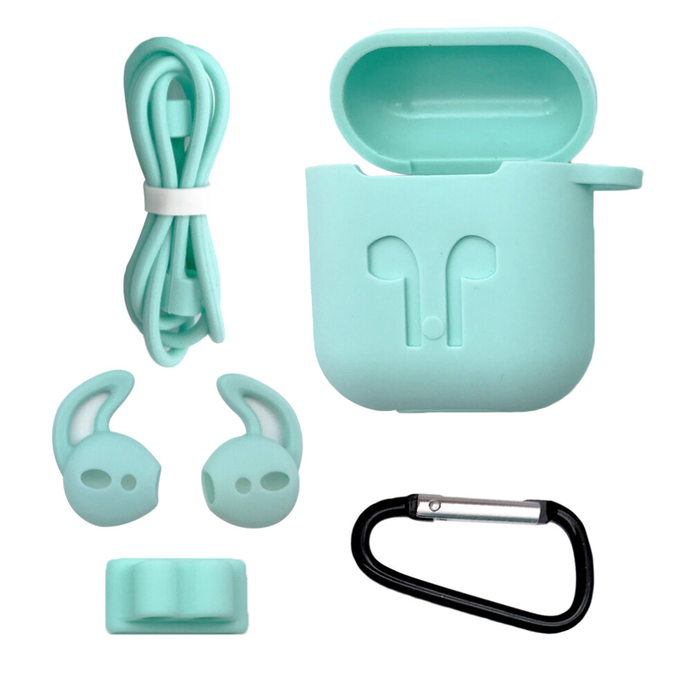5Pcs Sky- Durable Silicone Protective Case For Wireless Earphone Blue 3261311928941