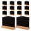 16pcs mini wooden double-sided chalkboards with easel for display 11