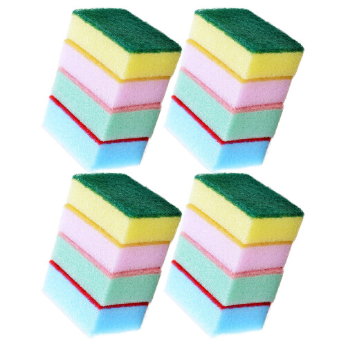 30pcs Dishwashing Sponge Scrubber Cleaning Pad for Kitchen