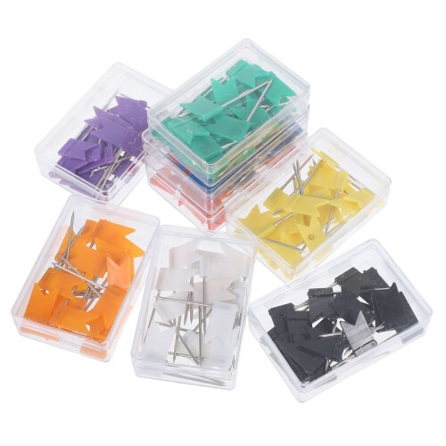 160pcs Colored Map Push Pins for Corkboard Travel Planning