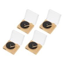 4pcs Miniature Dollhouse Cd Player DIY Model Furniture Decor